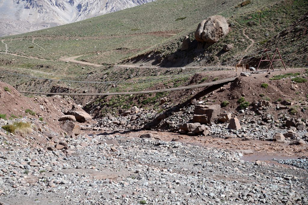 24 Bridge 3049m At El Durazno Area Made For The Brad Pitt Film Seven Years In Tibet Nearing The Aconcagua Park Exit To Penitentes